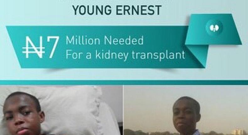 Ernest Eke needs N7m to live.