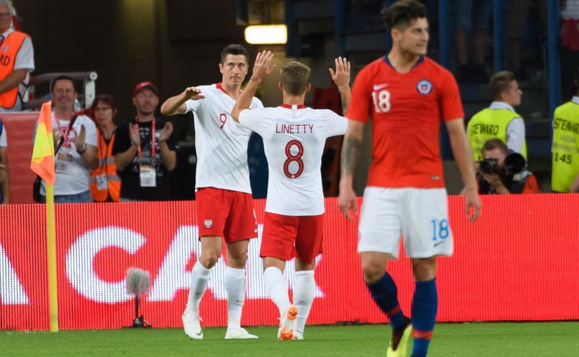 Robert Lewandowski i Karol Linetty