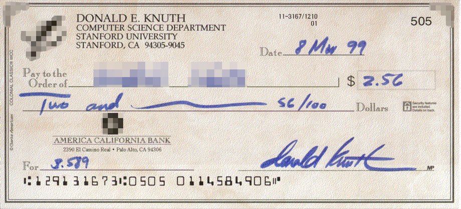 A "Knuth reward check."