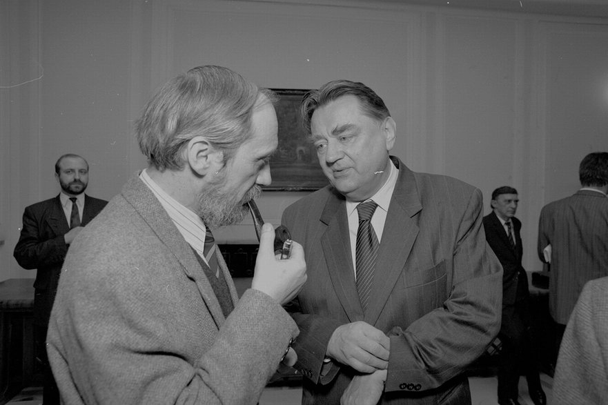 Antoni Macierewicz i Jan Olszewski, 1992 r.