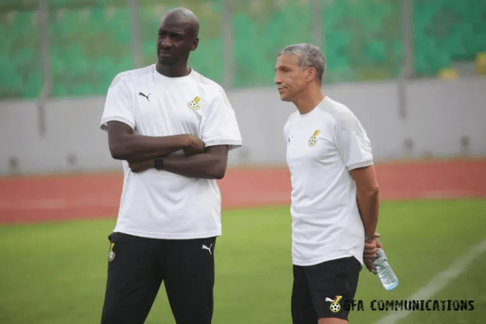 Chris Hughton and Otto Addo