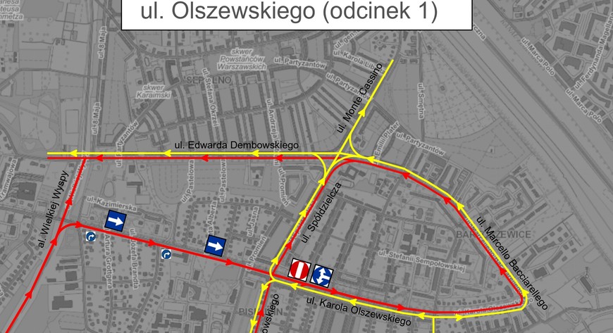 Czasowa organizacja ruchu na ul. Olszewskiego