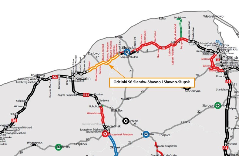 46 kilometrów trasy łączącej Koszalin ze Słupskiem wkrótce będzie oddany do użytku