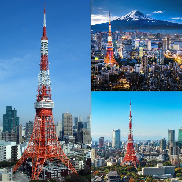 Tokyo Tower jest wzorowana na wieży Eiffla