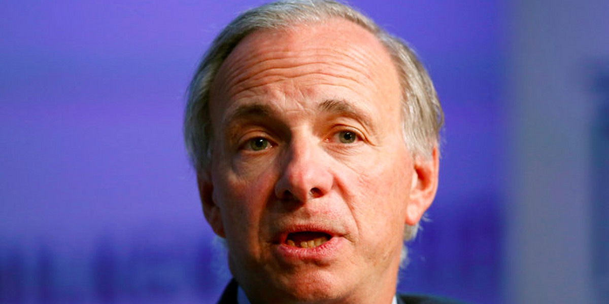 Raymond Dalio, Founder, Chairman and Co-Chief Investment Officer of Bridgewater Associates, speaks at the Milken Institute Global Conference in Beverly Hills
