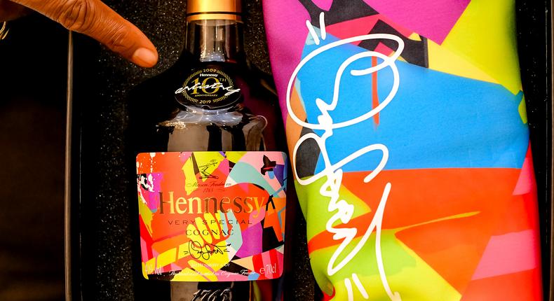 The unveil of the Hennessy Artistry 10th limited edition bottle with Carafe by Osa Seven