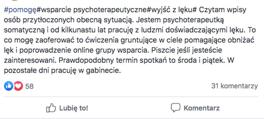 "Widzialna Ręka" - jedna z ofert pomocy