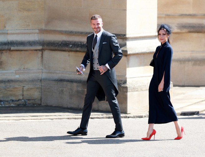 David Beckham i Victoria Beckham zadali szyku na ślubie księcia Harry'ego i Meghan Markle