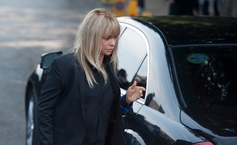 Jo Wood, była żona gitarzysty The Rolling Stones Ronniego Wooda na pogrzebie Peaches Geldof