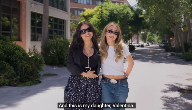 Salma Hajek sa ćerkom Valentinom