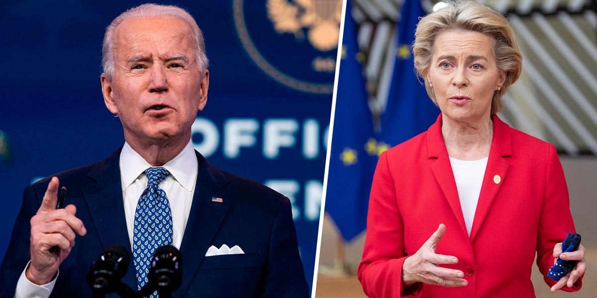 Joe Biden zaprzysiężony na prezydenta USA. Ursula von der Leyen zdobyła się na wymowny komentarz.