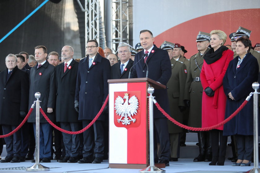 Agata Duda podczas uroczystości z okazji Święta Niepodległości