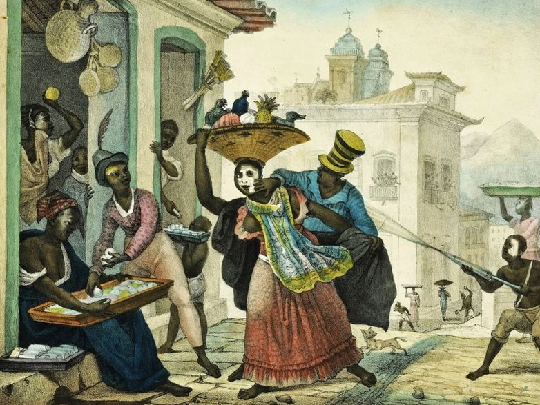Obraz Jean-Baptiste Debret - przedstawia święto “Entrudo”
