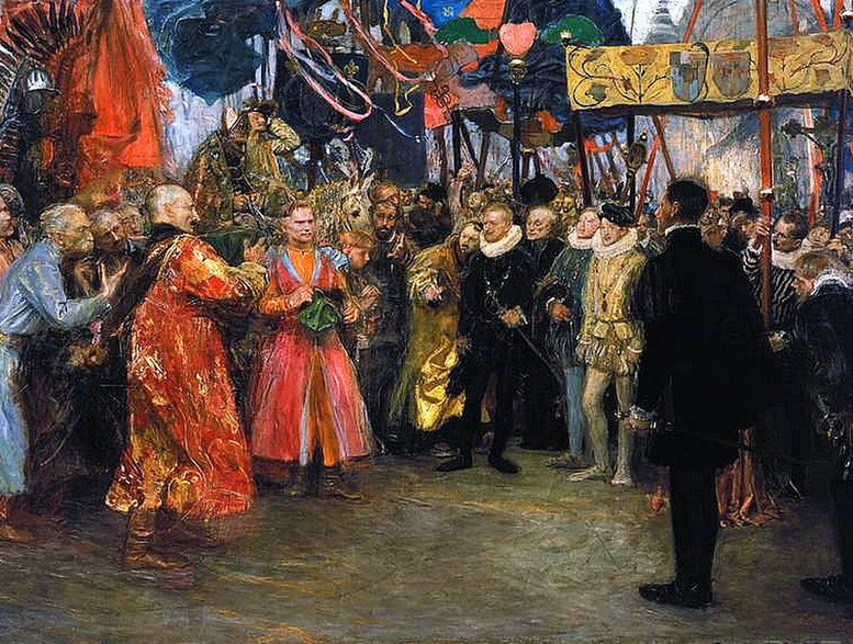 Polskie poselstwo u Henryka Walezego (obraz Teodora Axentowicza)