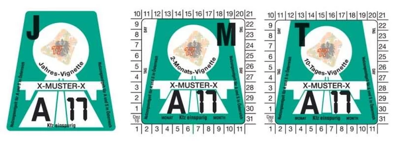 Winiety obowiązujące w Austrii