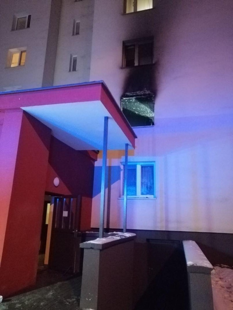 Pożar wybuchł na pierwszym piętrze