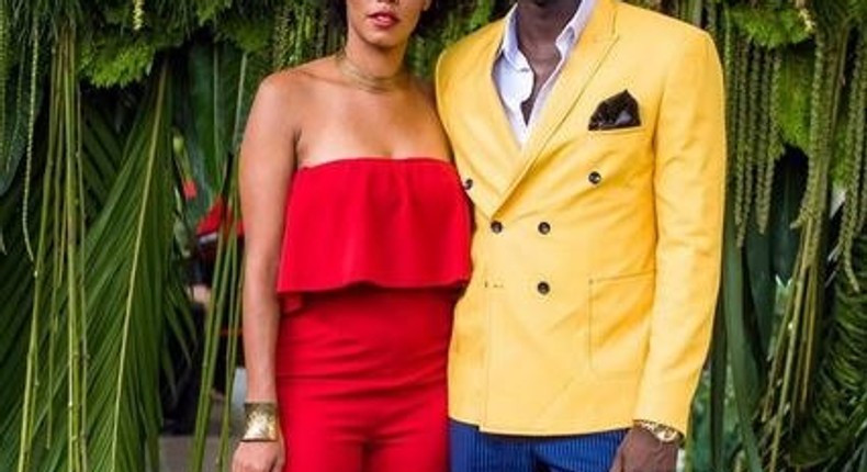 Bien and his girlfriend at a Fashion High Tea event