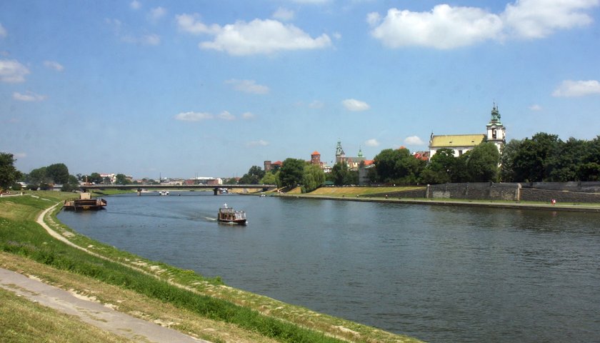 Porządne bulwary tylko blisko Wawelu