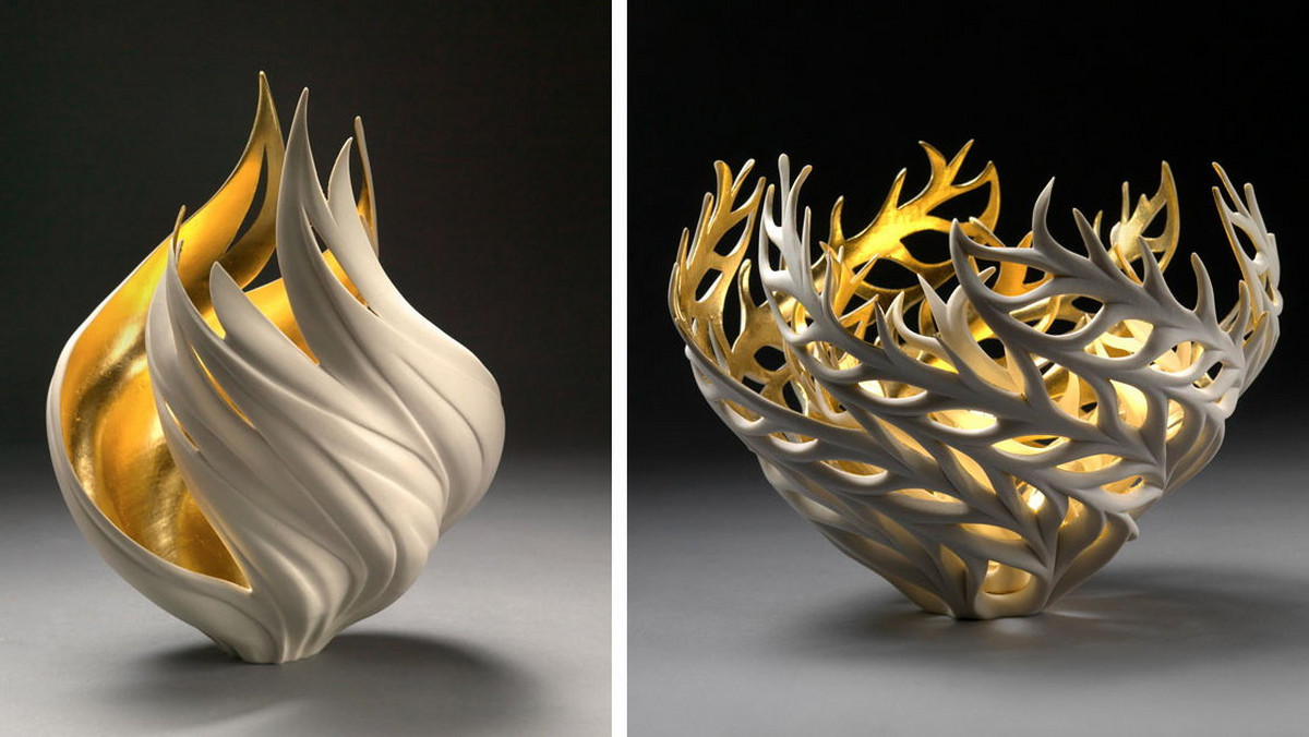 Jennifer McCurdy to artystka, która tworzy niesamowite i funkcjonalne dzieła sztuki z porcelany. Inspirowane naturą wazy robią wrażenie.