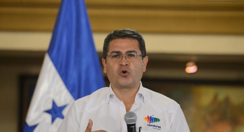 Leonel Rivera Maradiaga implicated Honduras' current president Juan Orlando Hernandez (pictured) in bribes and dealings with his cartel