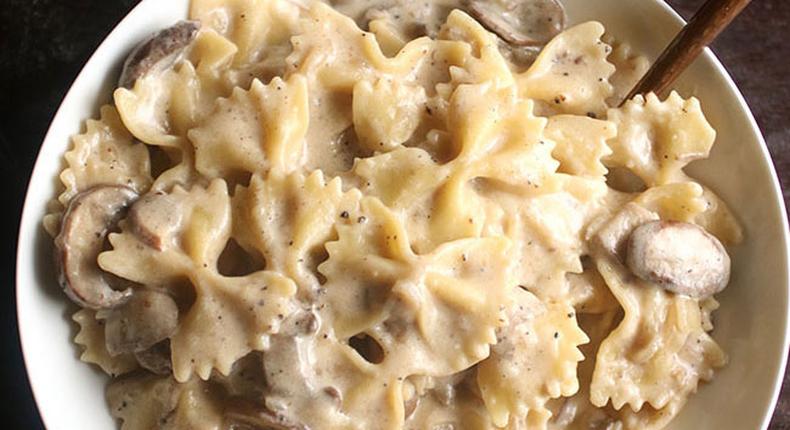 Creamy mushroom pasta