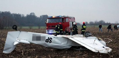 Wypadek awionetki. Pilot w stanie ciężkim