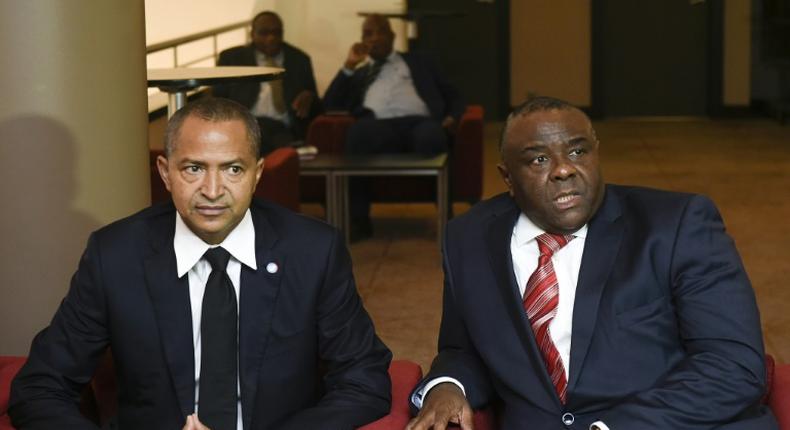 Exiled Congolese opposition figure, Moise Katumbi, seen here on the left, was barred from running in DR Congo's December elections as was fellow opposition heavyweight Jean-Pierre Bemba