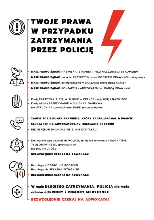 Ulotka o prawach zatrzymanego