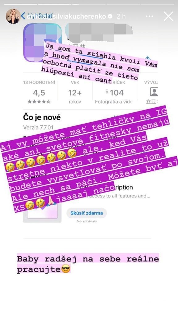 Kucherenko si o upravovaných fotkách myslí svoje.