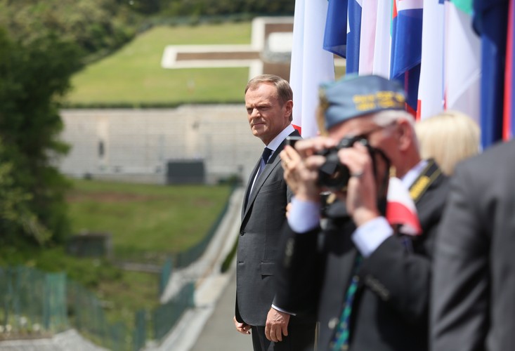Donald Tusk we Włoszech. Uroczystości 70. rocznicy bitwy pod Monte Cassino