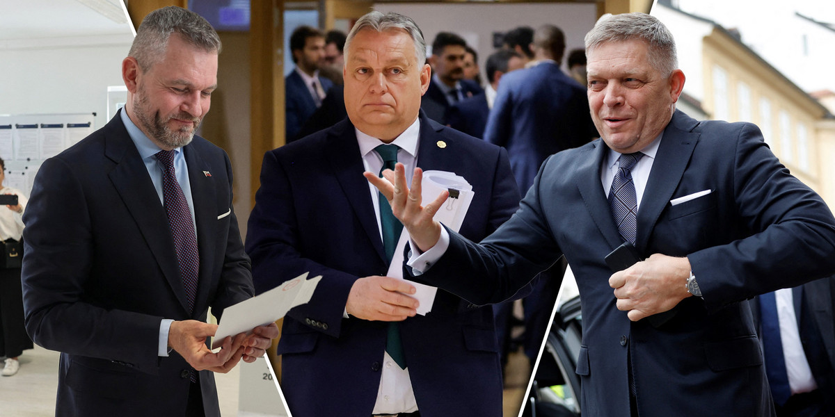 Peter Pellegrini, Viktor Orban, Robert Fico.