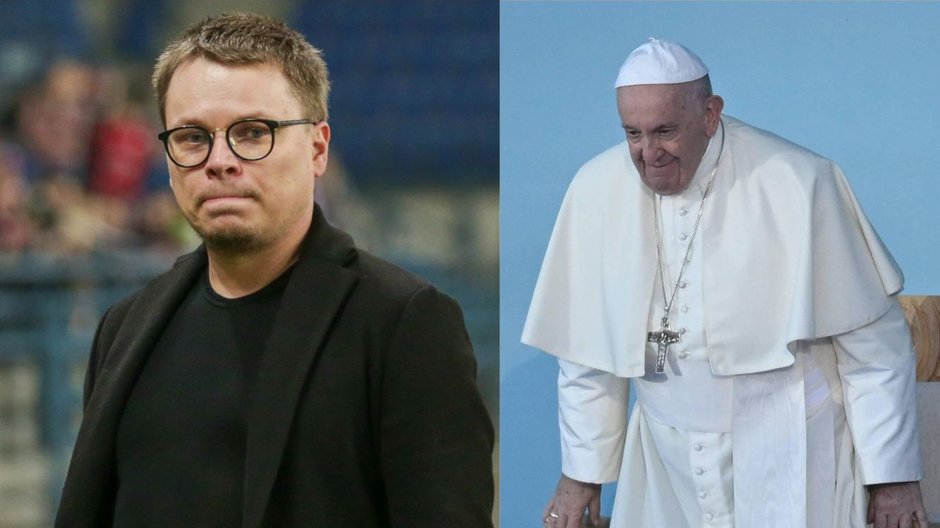 Jarosław Królewski (L) i papież Franciszek (P) 