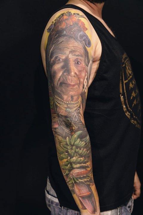 III miejsce – Realistyczny Kolorowy Wygojony – Karol Rybakowski, "Ink-Ognito Tattoo", Rybnik 