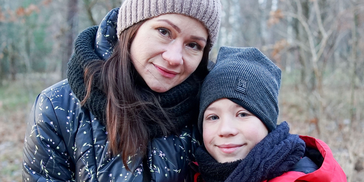 Monika Wasilewska (42 l.) z synem Wojtkiem (9 l.)