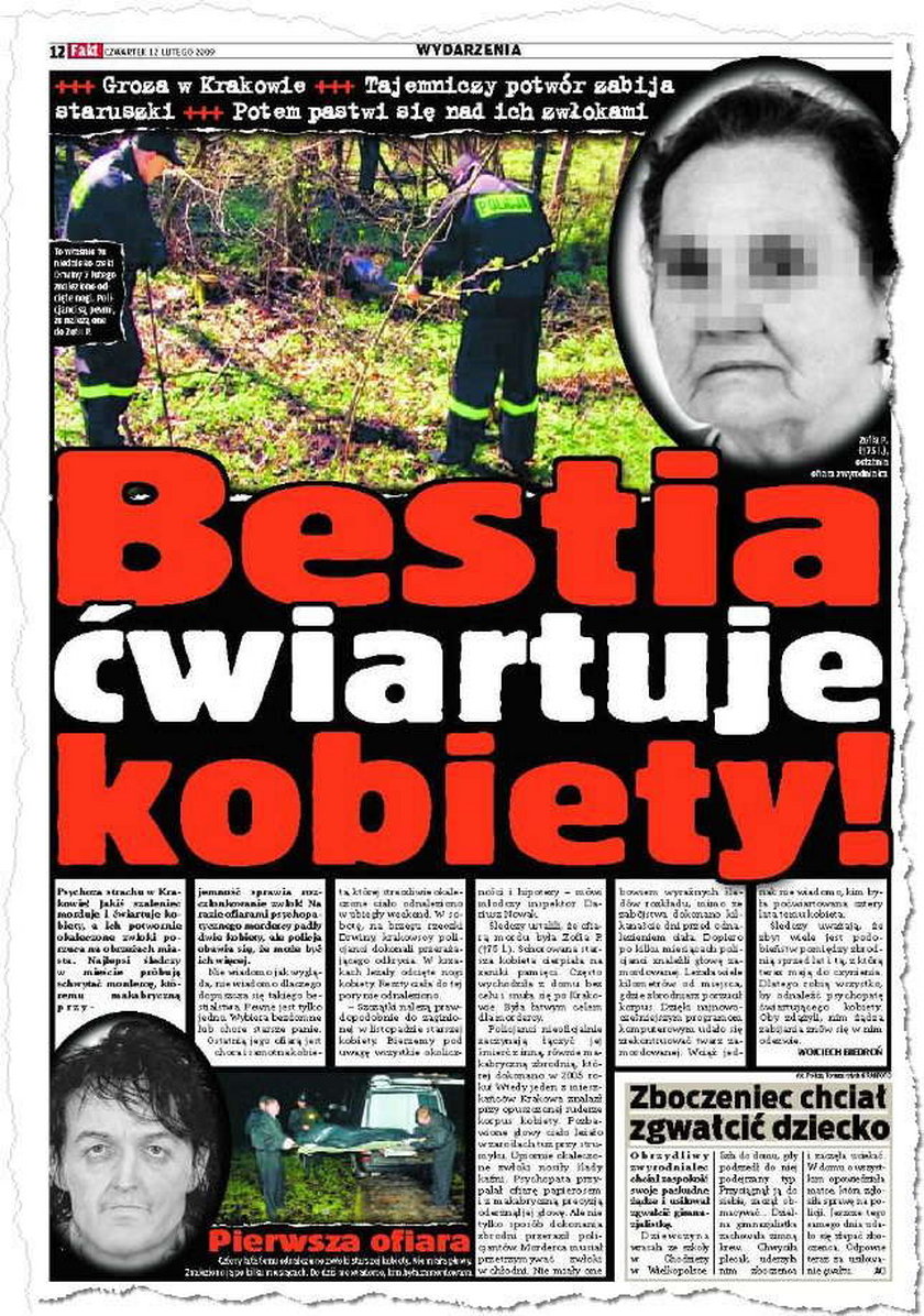 Ktoś ćwiartuje kobiety