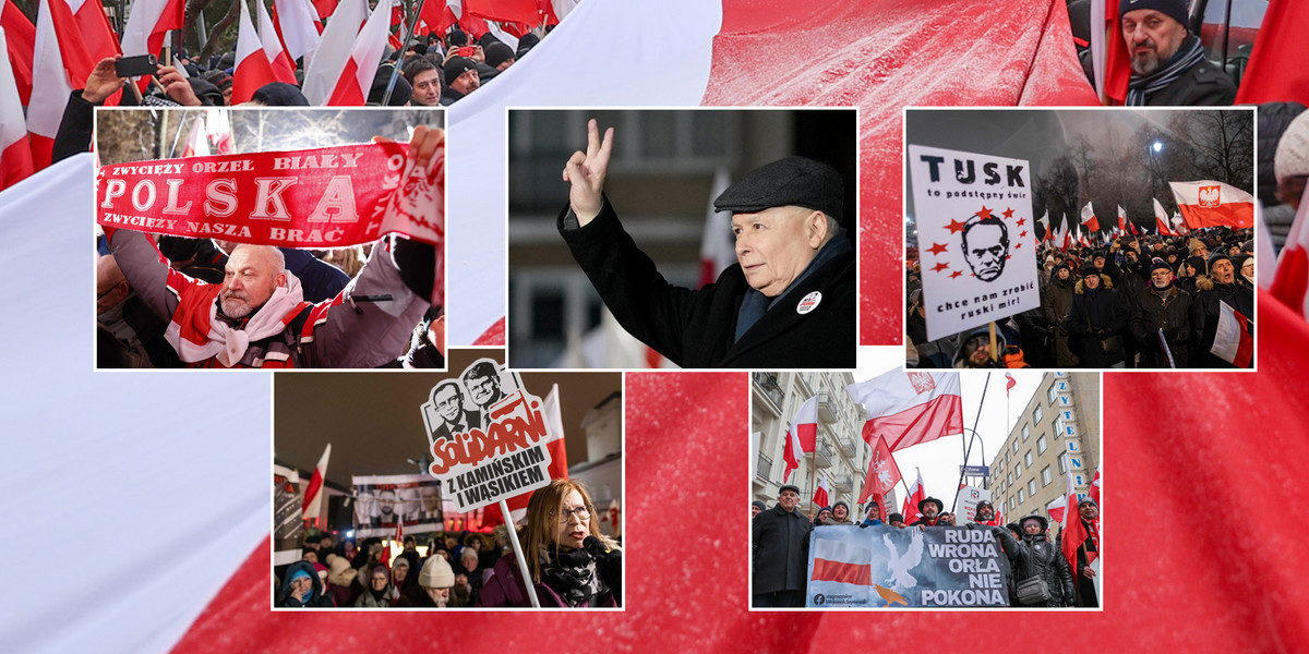 "Protest Wolnych Polaków" w Warszawie mimo mrozu zgromadził tłumy. Jaka była frekwencja?