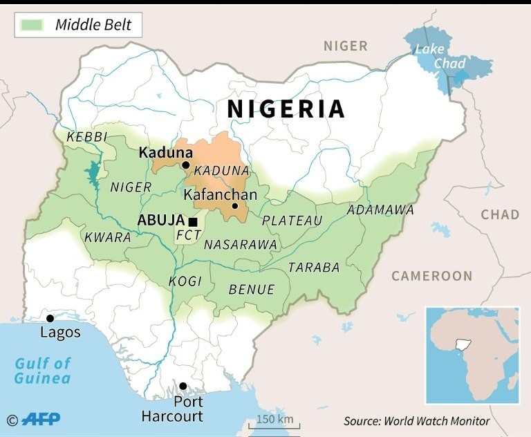 The Map of Nigeria showing 36 states and the capital Abuja (World Watch) 