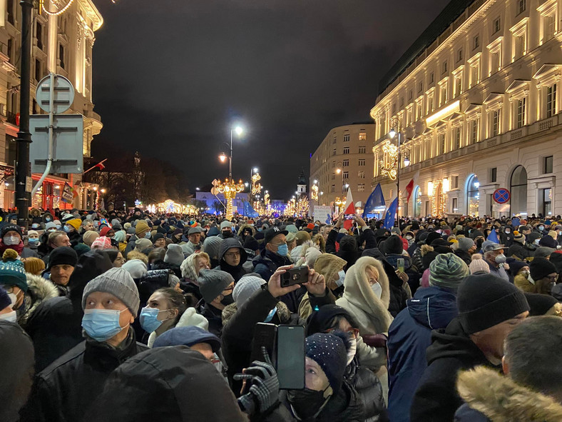 Lex TVN. Protest w Warszawie