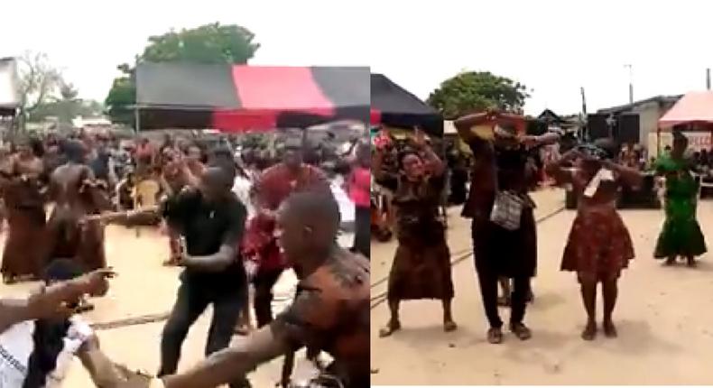Mourners wipe tears and jam to John Mahama's song at funeral