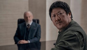 Benedict Wong and Liam Cunningham in 3 Body Problem.Ed Miller/Netflix