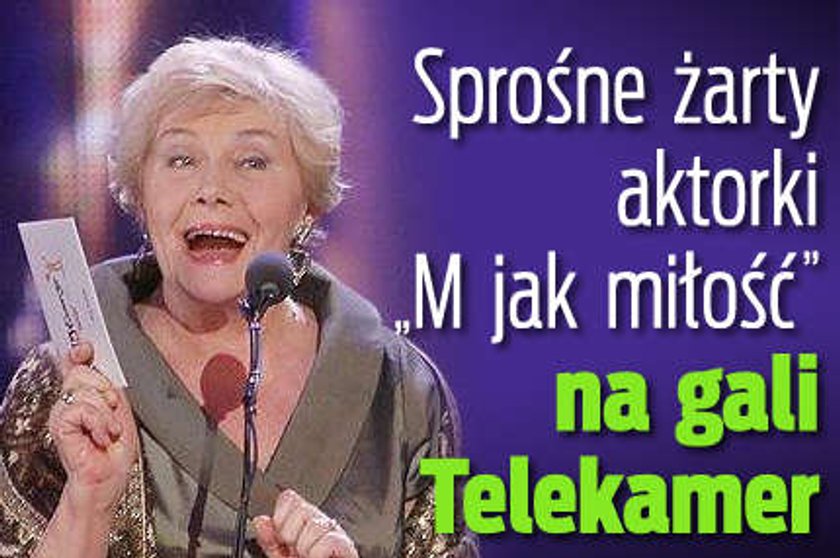 Sprośne żarty aktorki "M jak miłość" na gali Telekamer