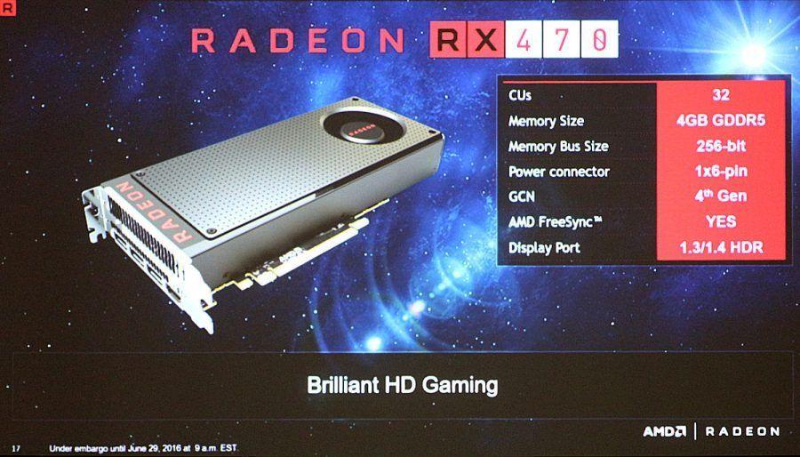 Špecifikácie Radeonu RX 470 (zdroj: