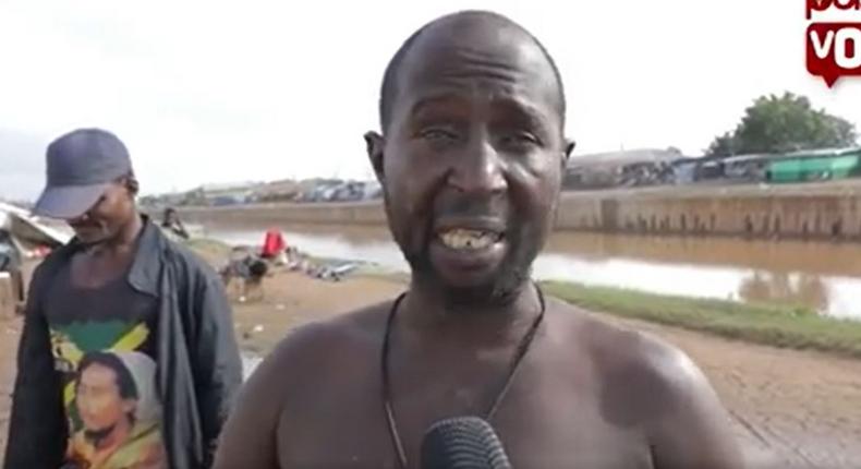 Trader laments about losing his wares to flooding