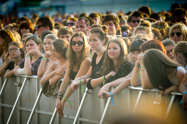 Publiczność pod sceną na festiwalu Heineken Open'er (fot. Artur Rawicz/Onet)