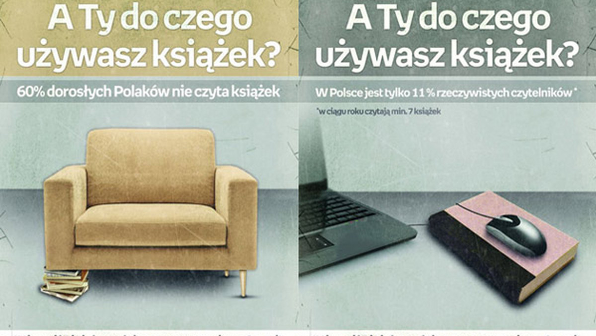 "A Ty do czego używasz książek?" - pod takim hasłem wystartowała kampania, której celem ma być walka z niskim poziomem czytelnictwa w Polsce. Organizatorem akcji jest sieć salonów Empik.