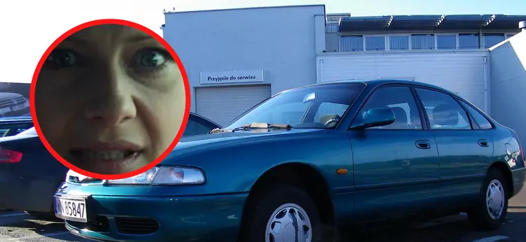 Mazda 626, którą Hanka z "M jak miłość" wjechała w kartony. Można ją kupić