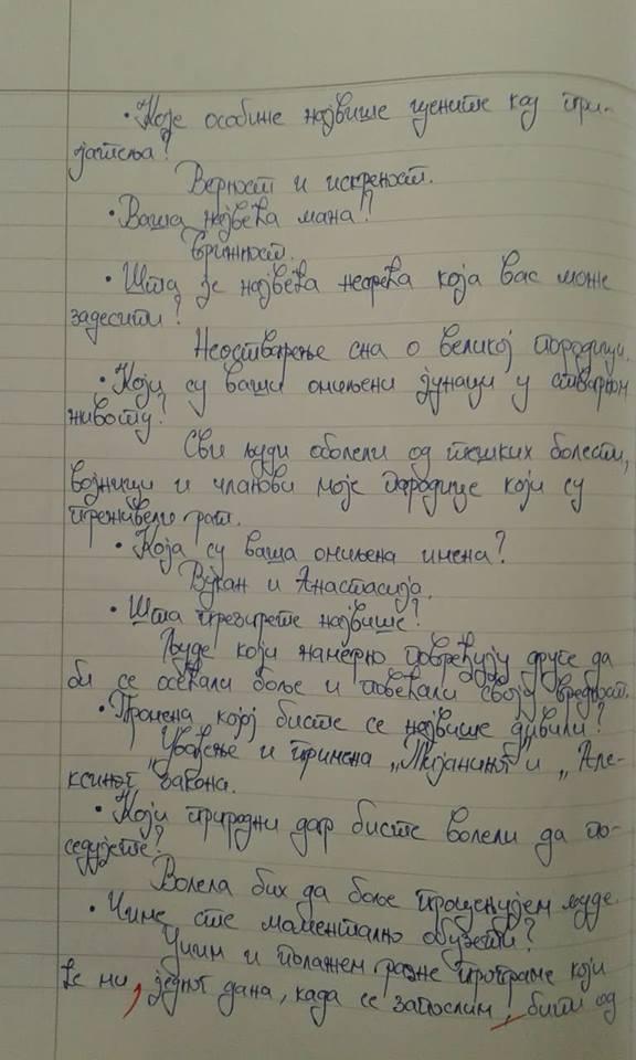 Pismeni zadatak Jelene iz XIV gimnazije leči sve umorne i razočarane srpske  duše - Noizz