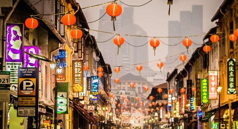 A street in Singapore.