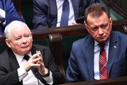 Prezes PiS Jarosław Kaczyński i minister obrony Mariusz Błaszczak