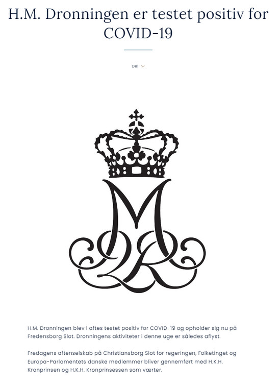 Oświadczenie ws. duńskiej królowej Małgorzaty II